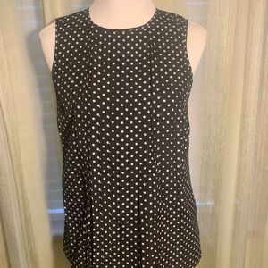 Michael Kors Black and White Polka Dot Blouse